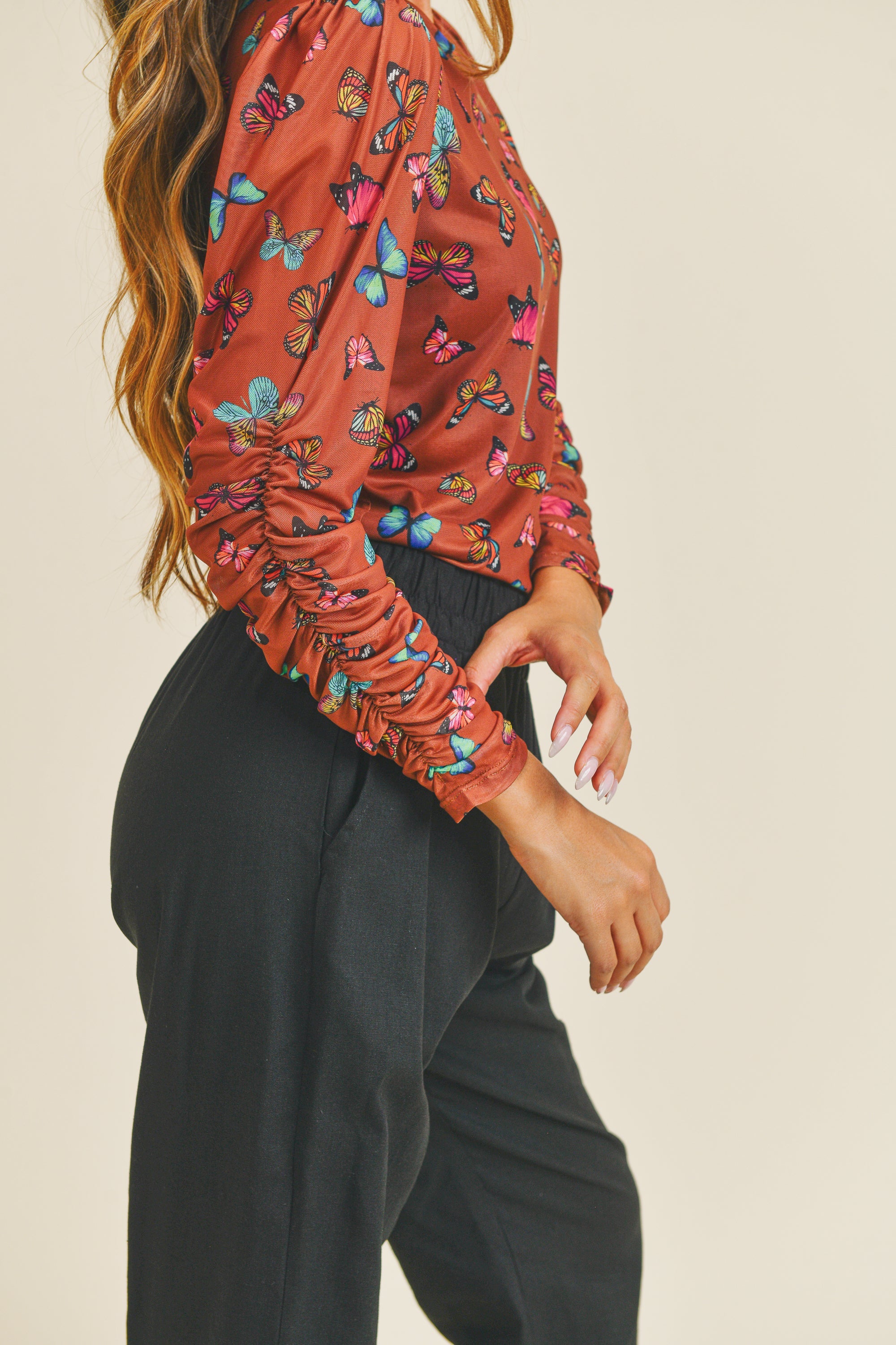Colorful Butterflies Blouse