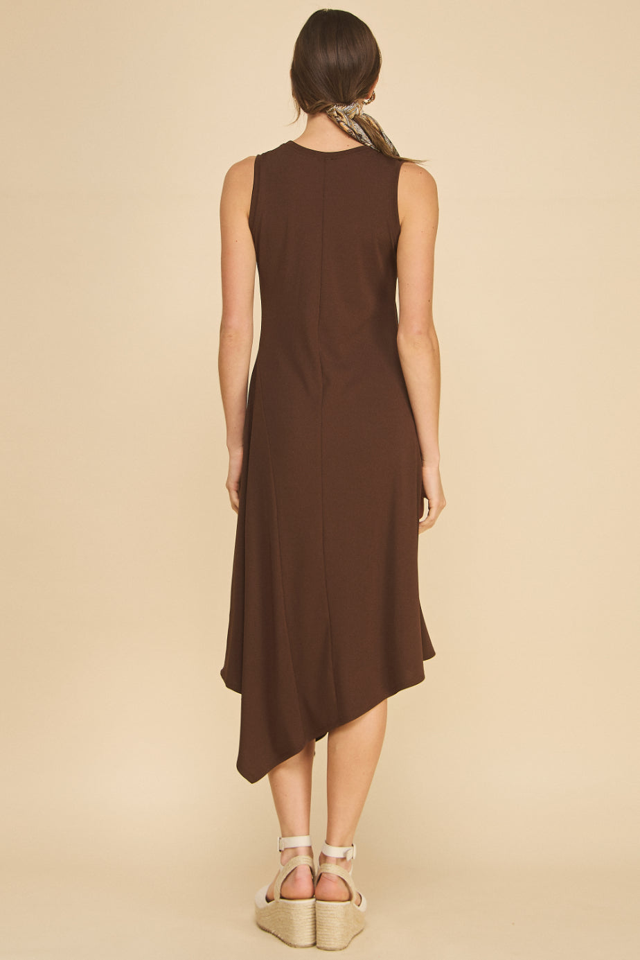 Solene Asymmetrical Rib Dress