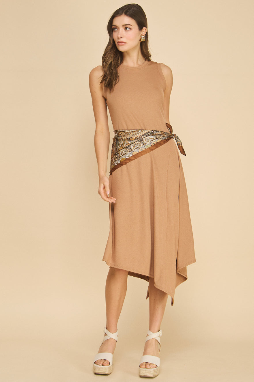 Solene Asymmetrical Rib Dress