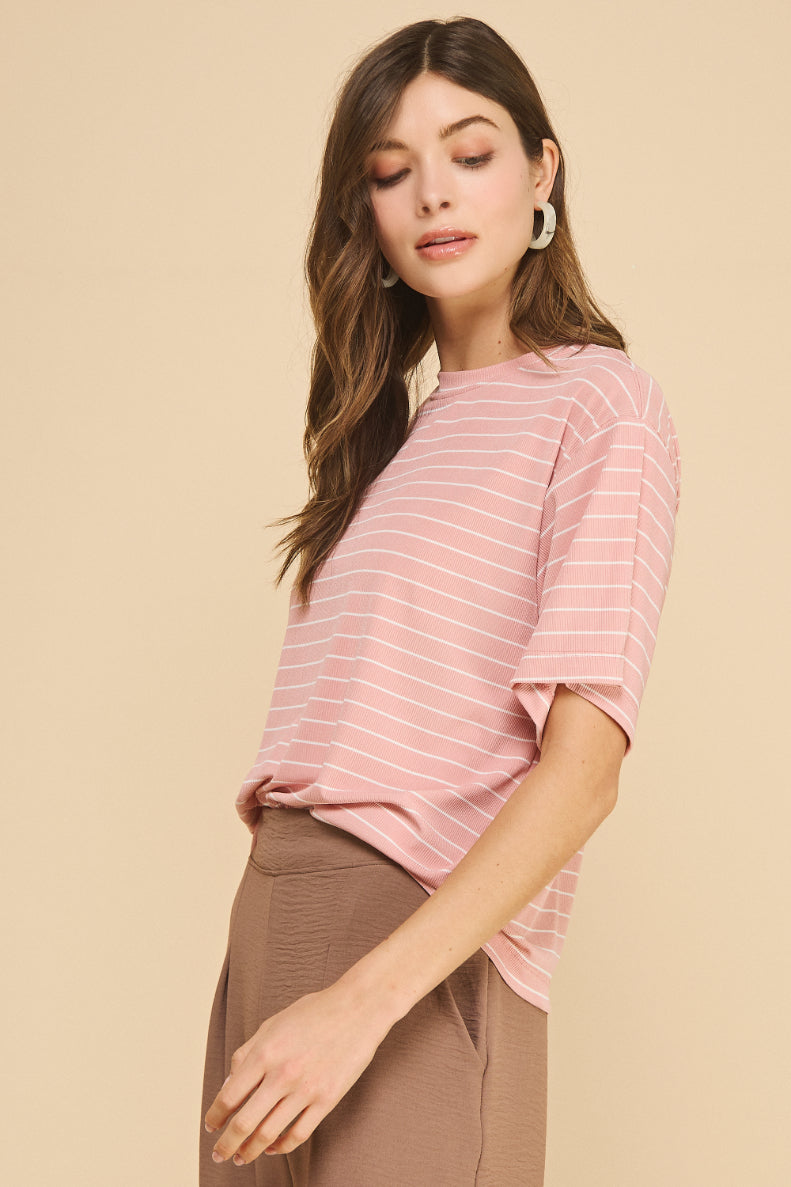 Infinity Oversized Striped Top
