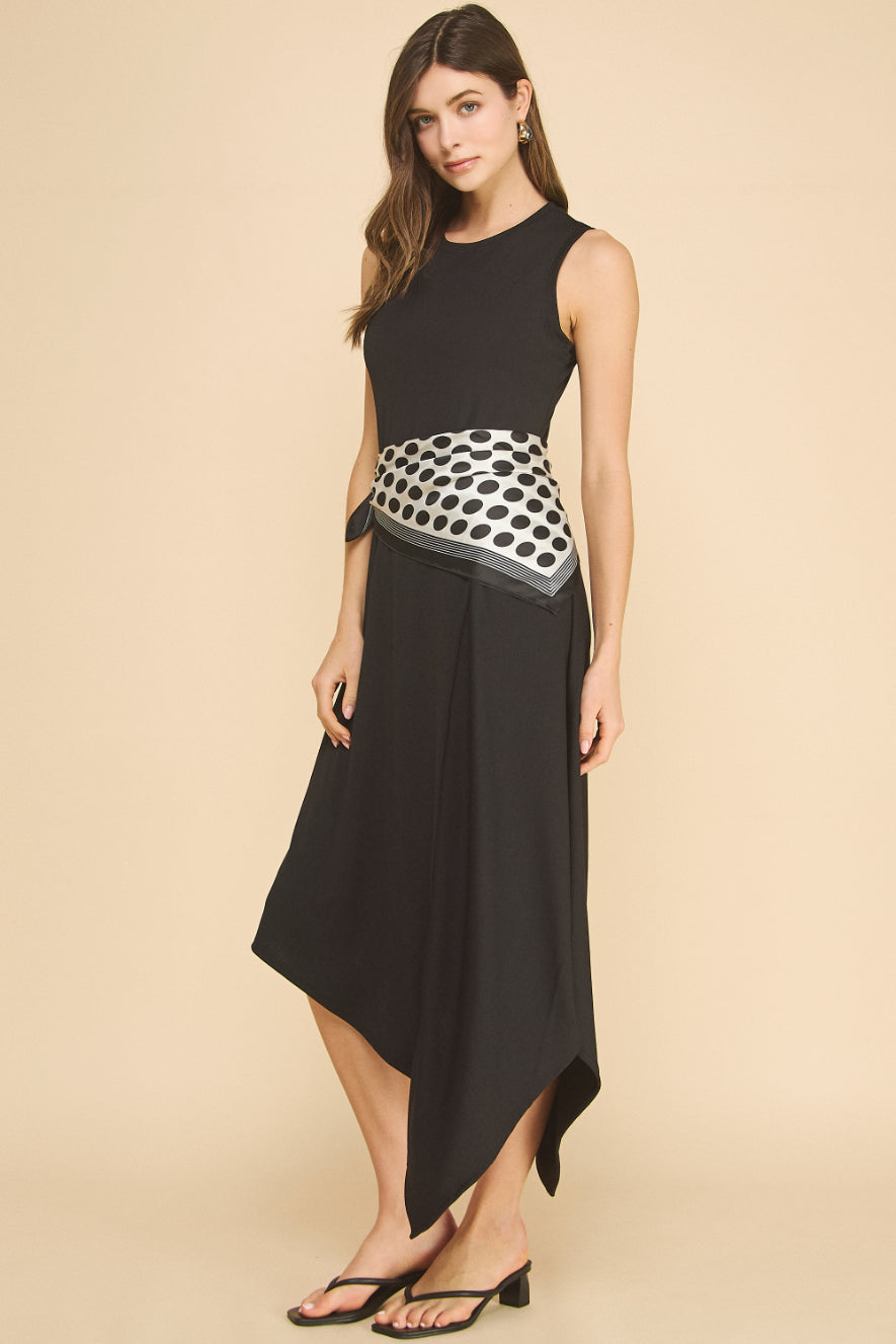 Solene Asymmetrical Rib Dress