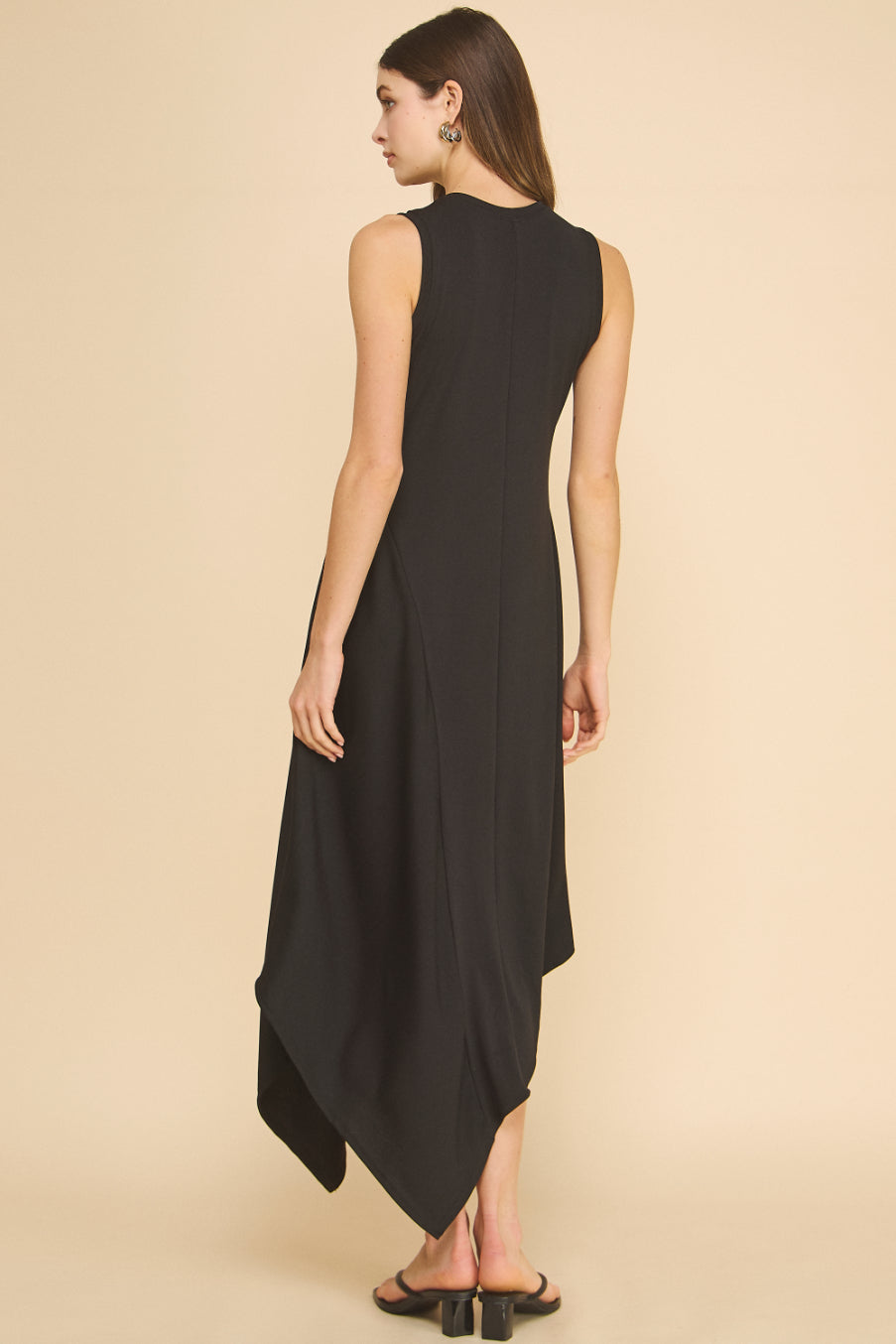 Solene Asymmetrical Rib Dress