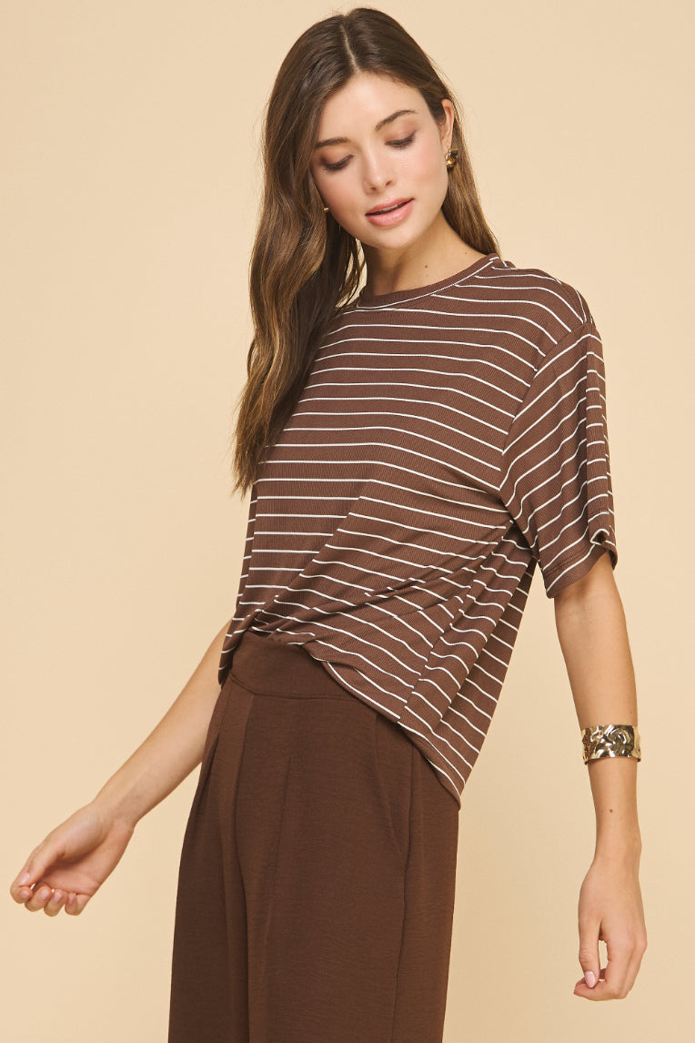 Infinity Oversized Striped Top