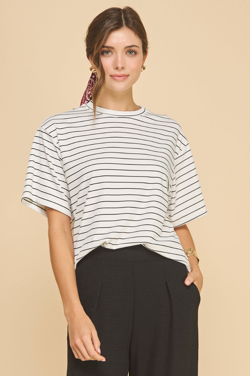 Infinity Oversized Striped Top
