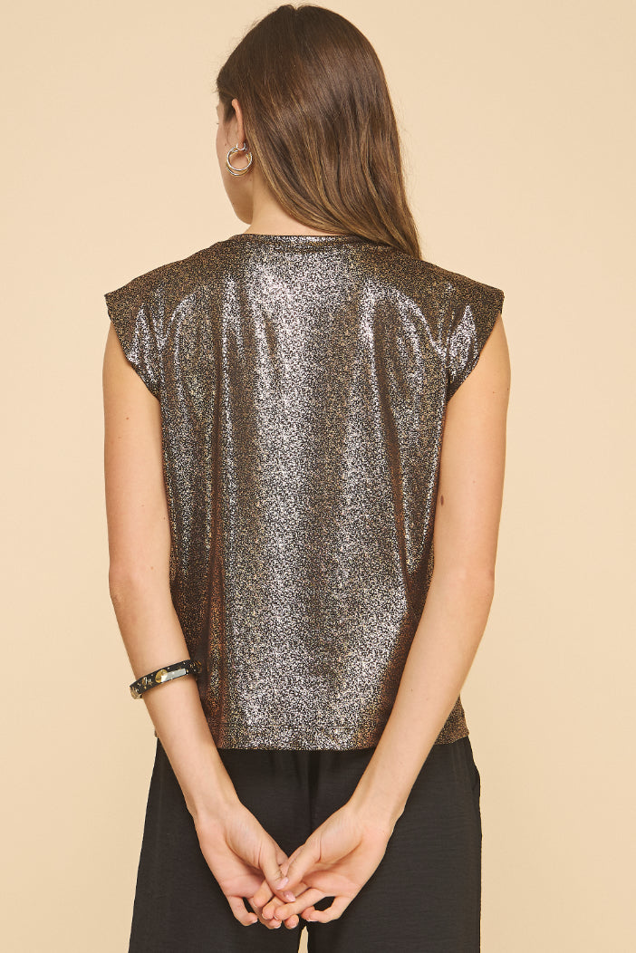 Blossom Metallic Top