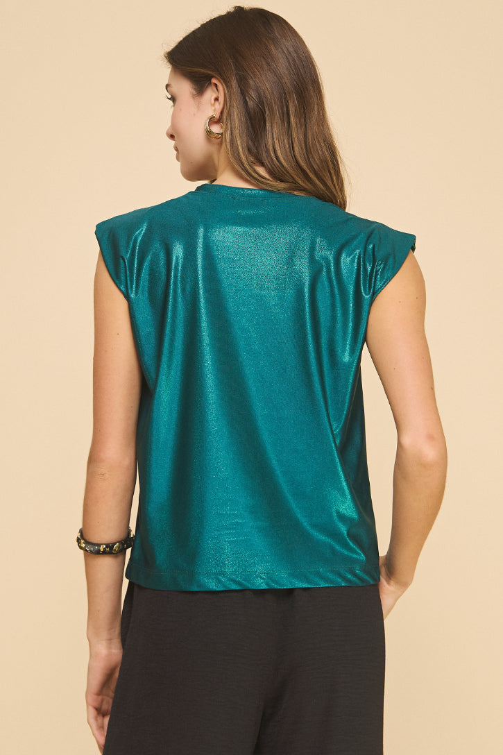 Blossom Metallic Top