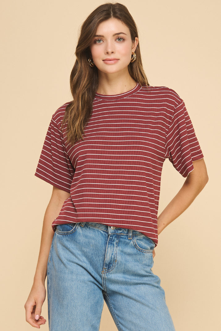 Infinity Oversized Striped Top