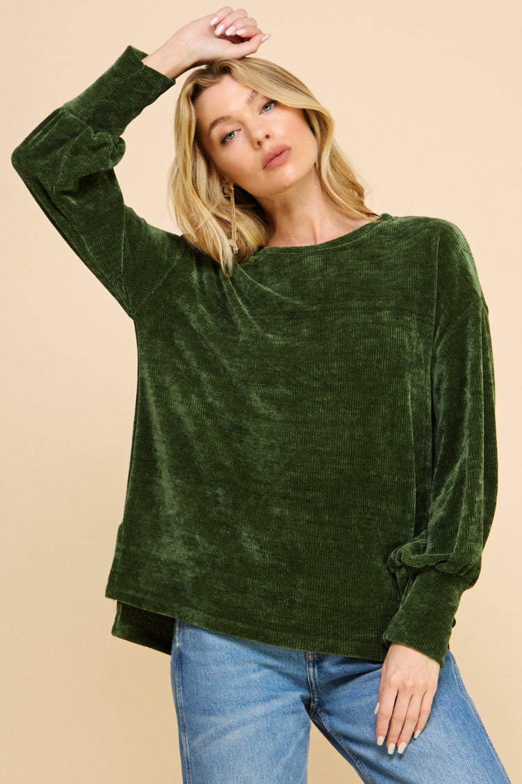 Chenille Crewneck Sweater