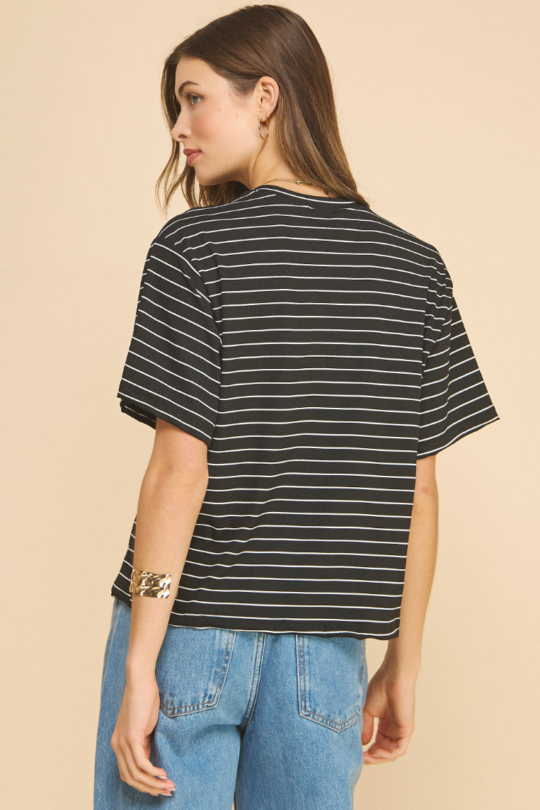 Infinity Oversized Striped Top