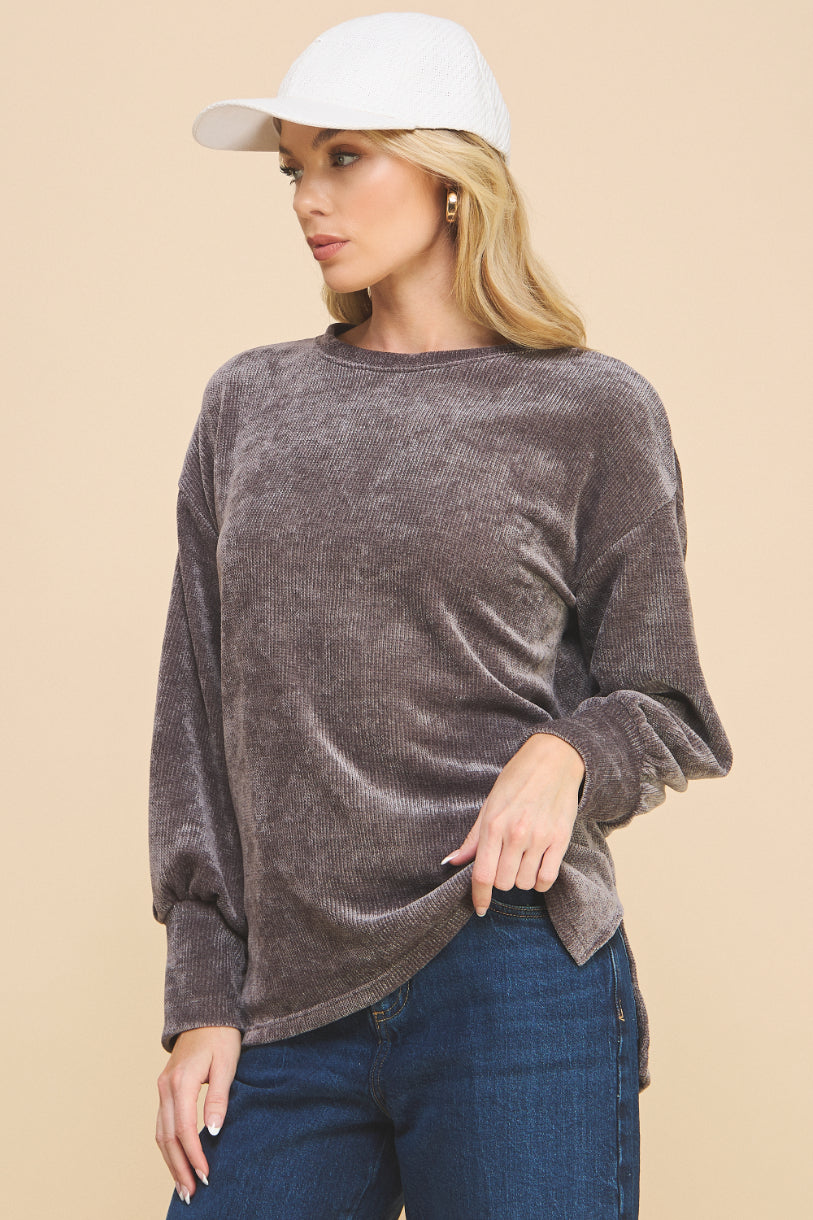 Chenille Crewneck Sweater