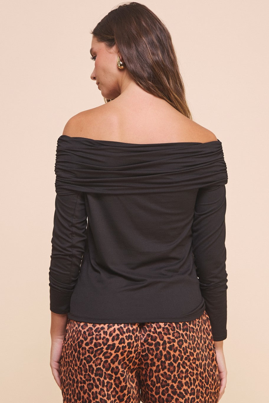 Off The Shoulder Long Sleeves Top