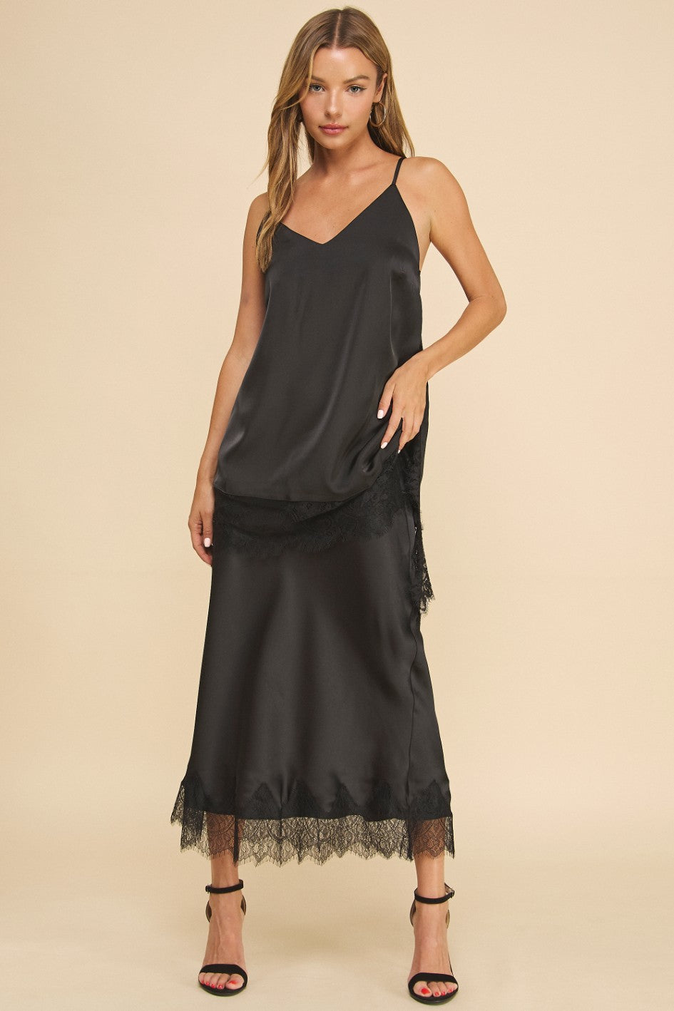 Muse Slip Skirt with Lace Detail