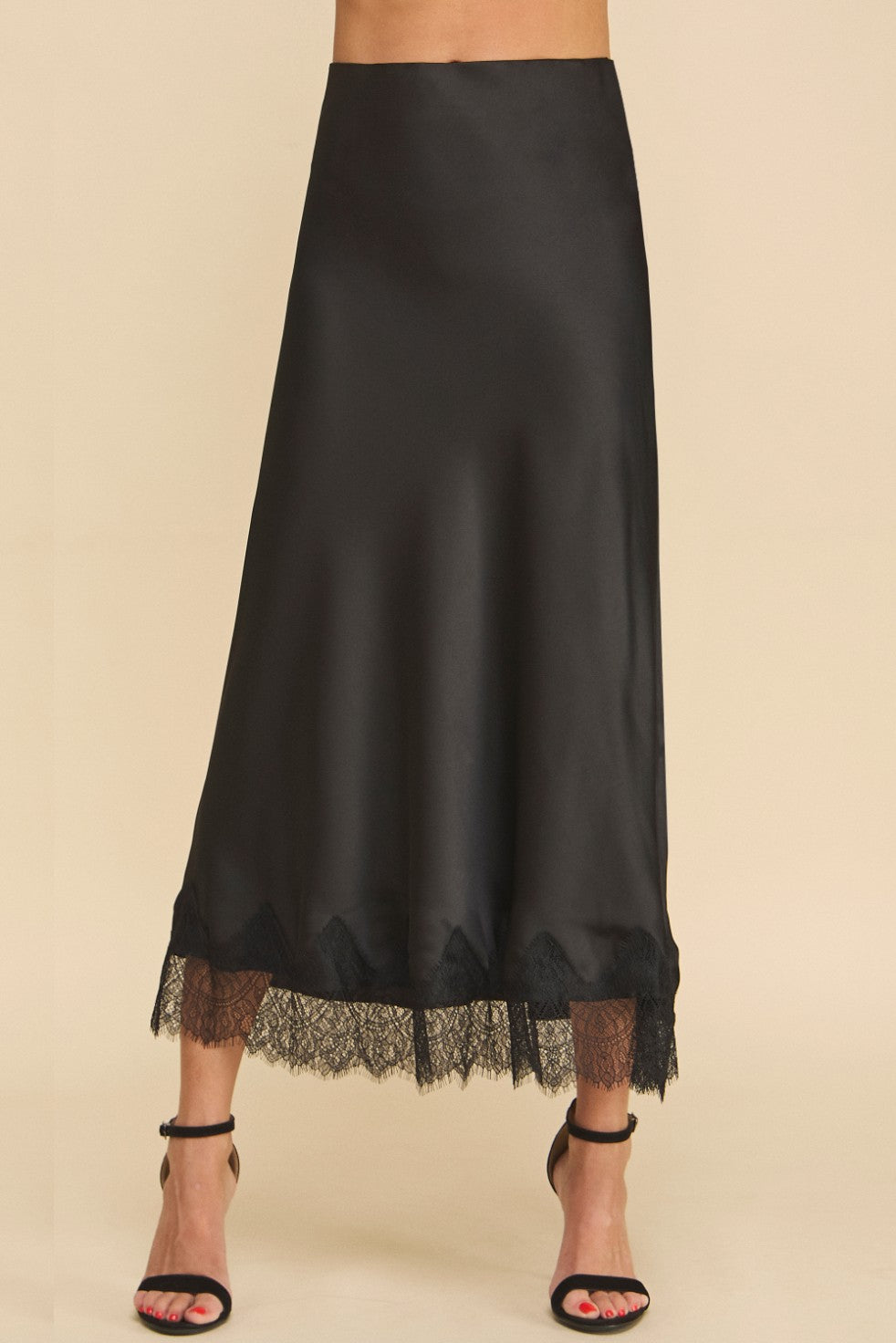 Muse Slip Skirt with Lace Detail