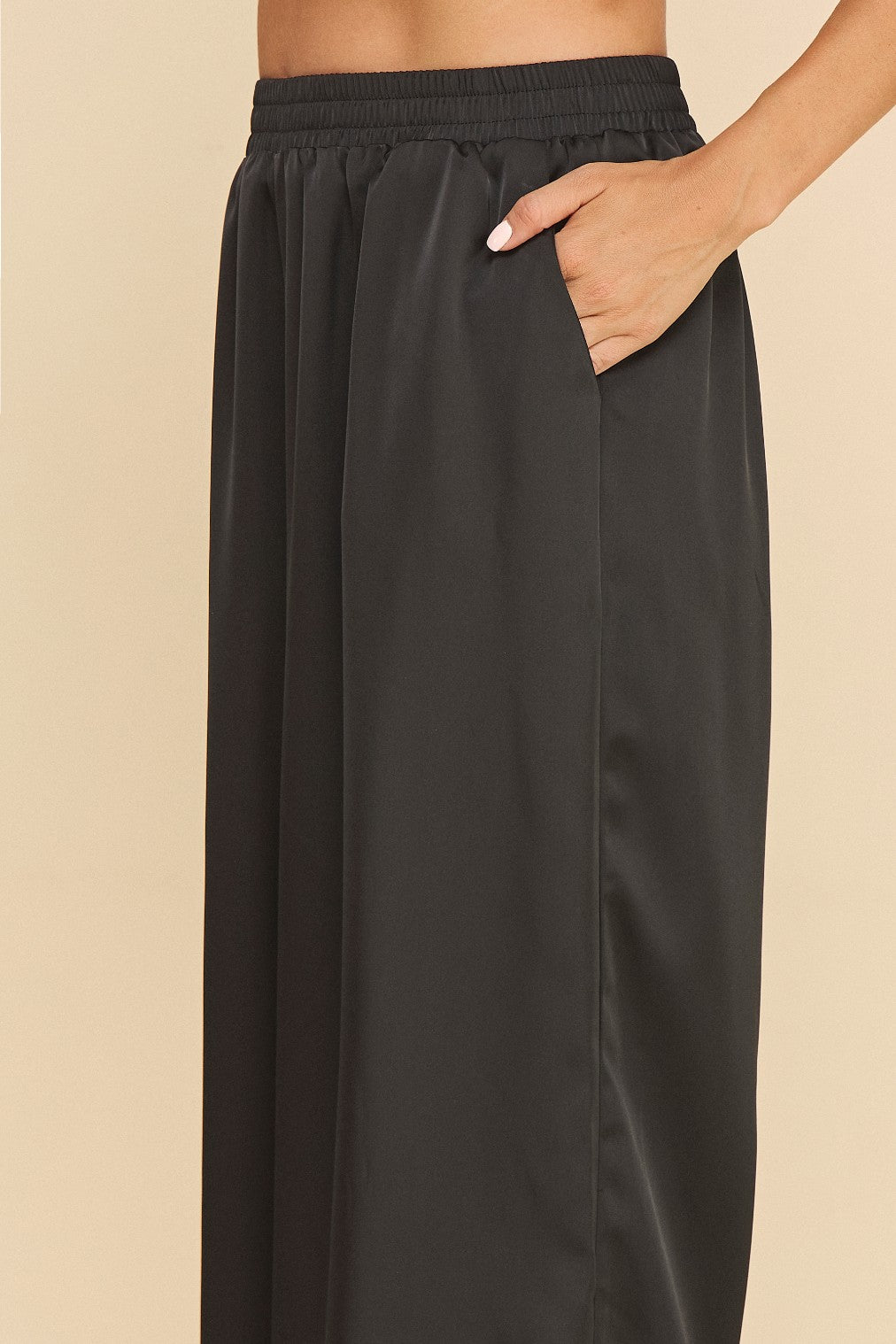 Lueur Satin Wide Leg Pants