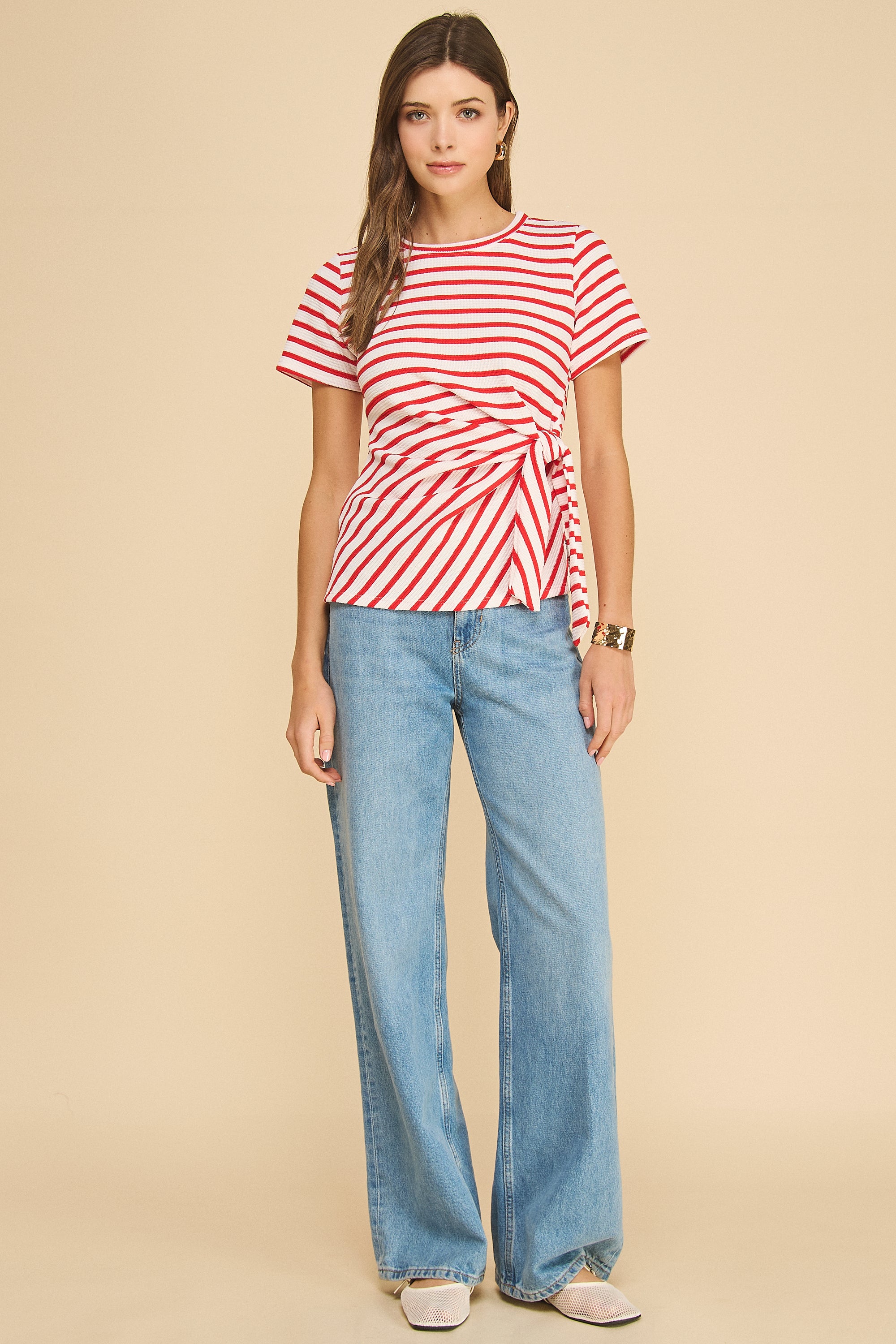 Areum Knot Top Striped