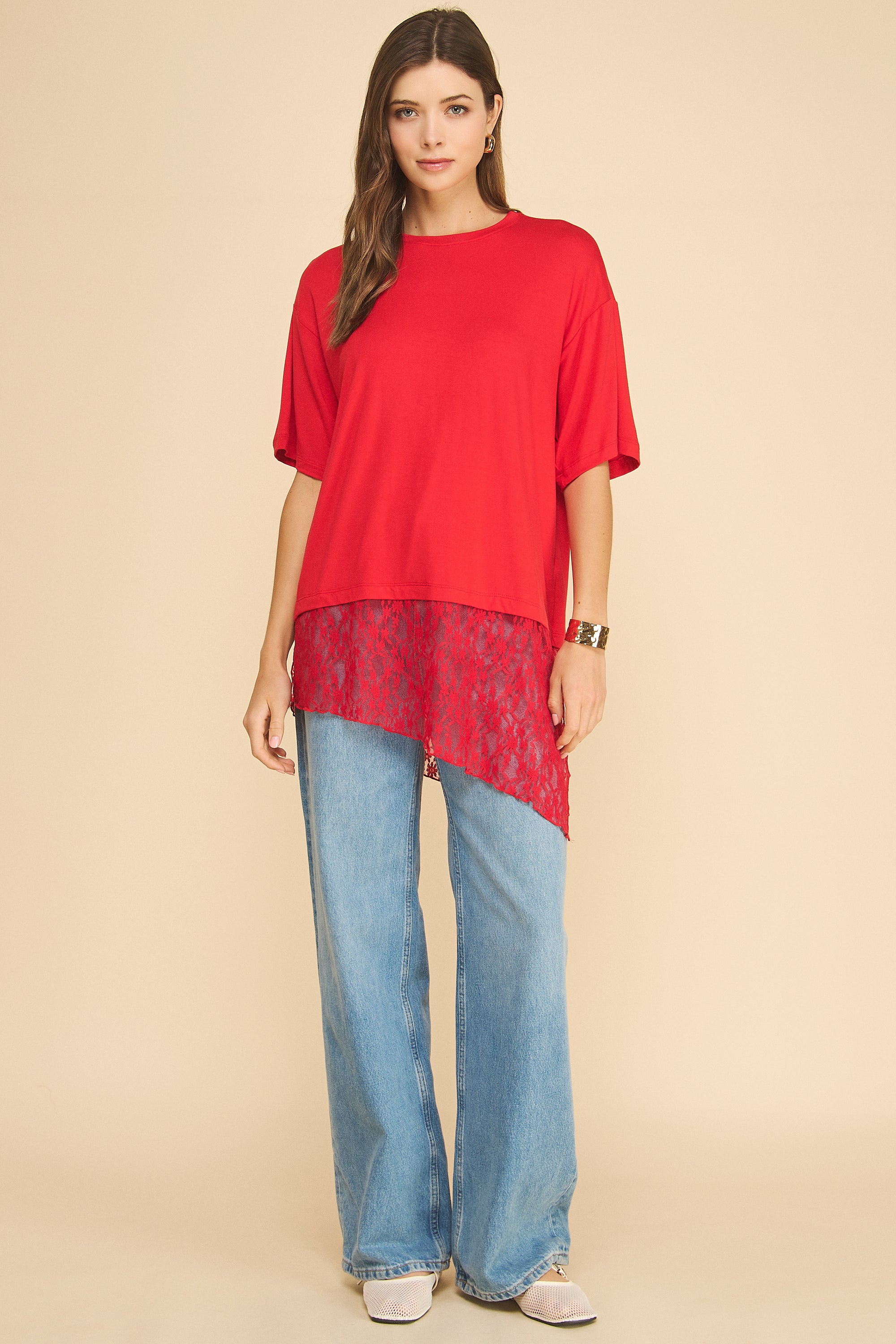 Liora T-shirt with Lace detail
