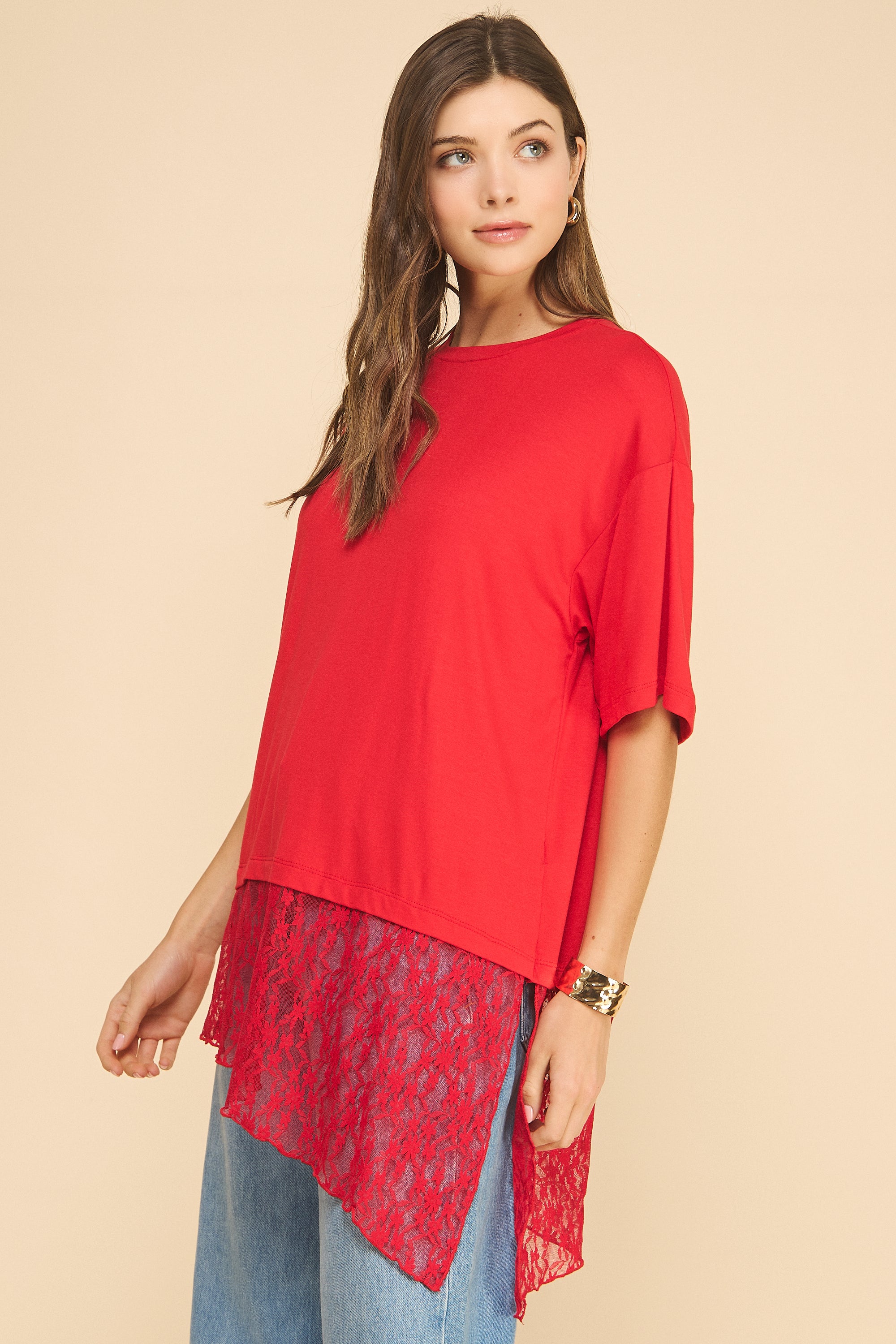 Liora T-shirt with Lace detail