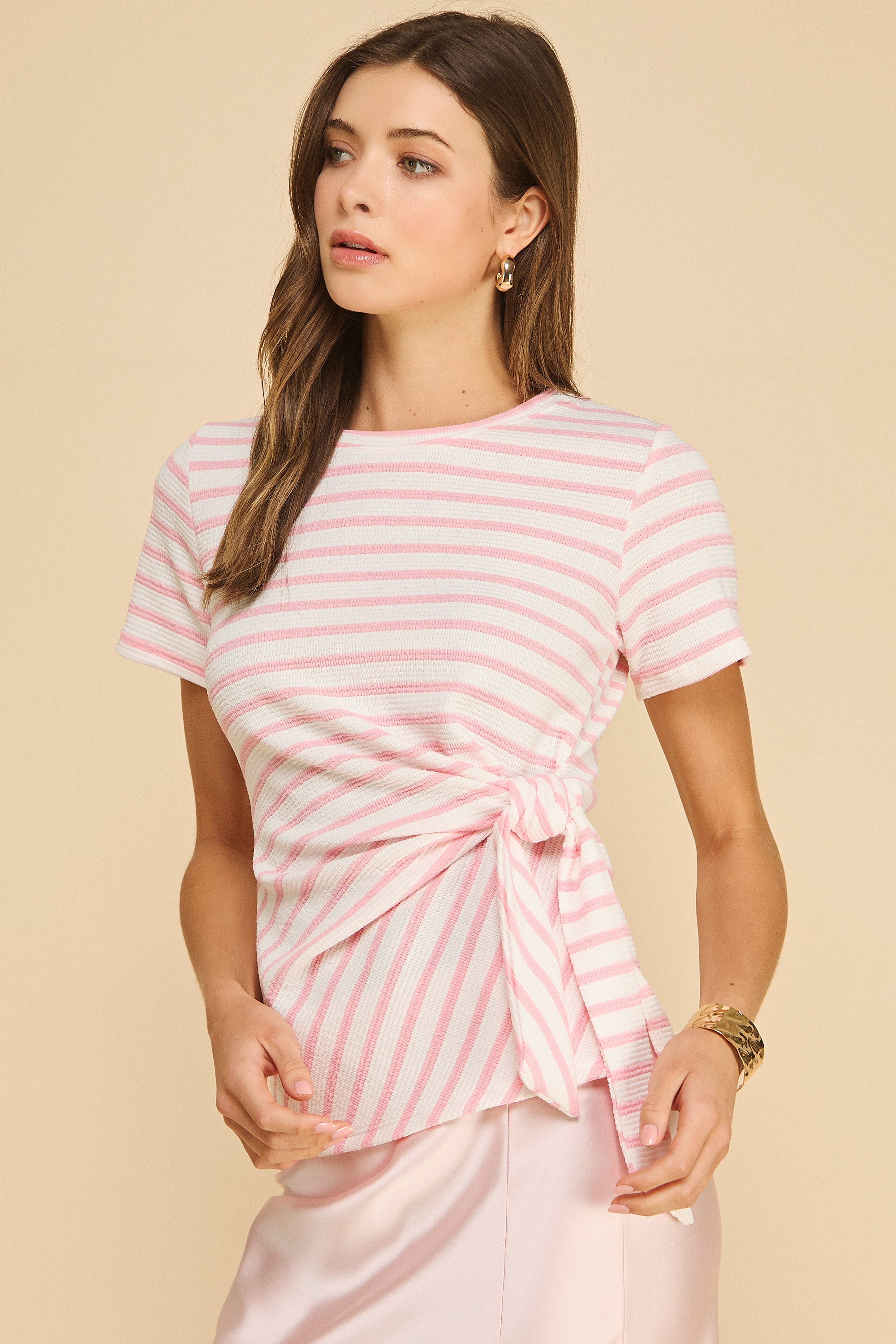 Areum Knot Top Striped
