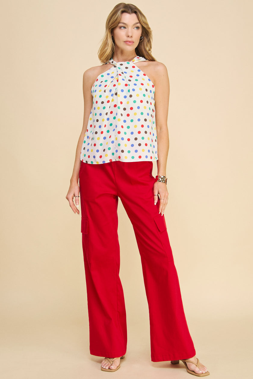 Sahar Crossover Halter Top