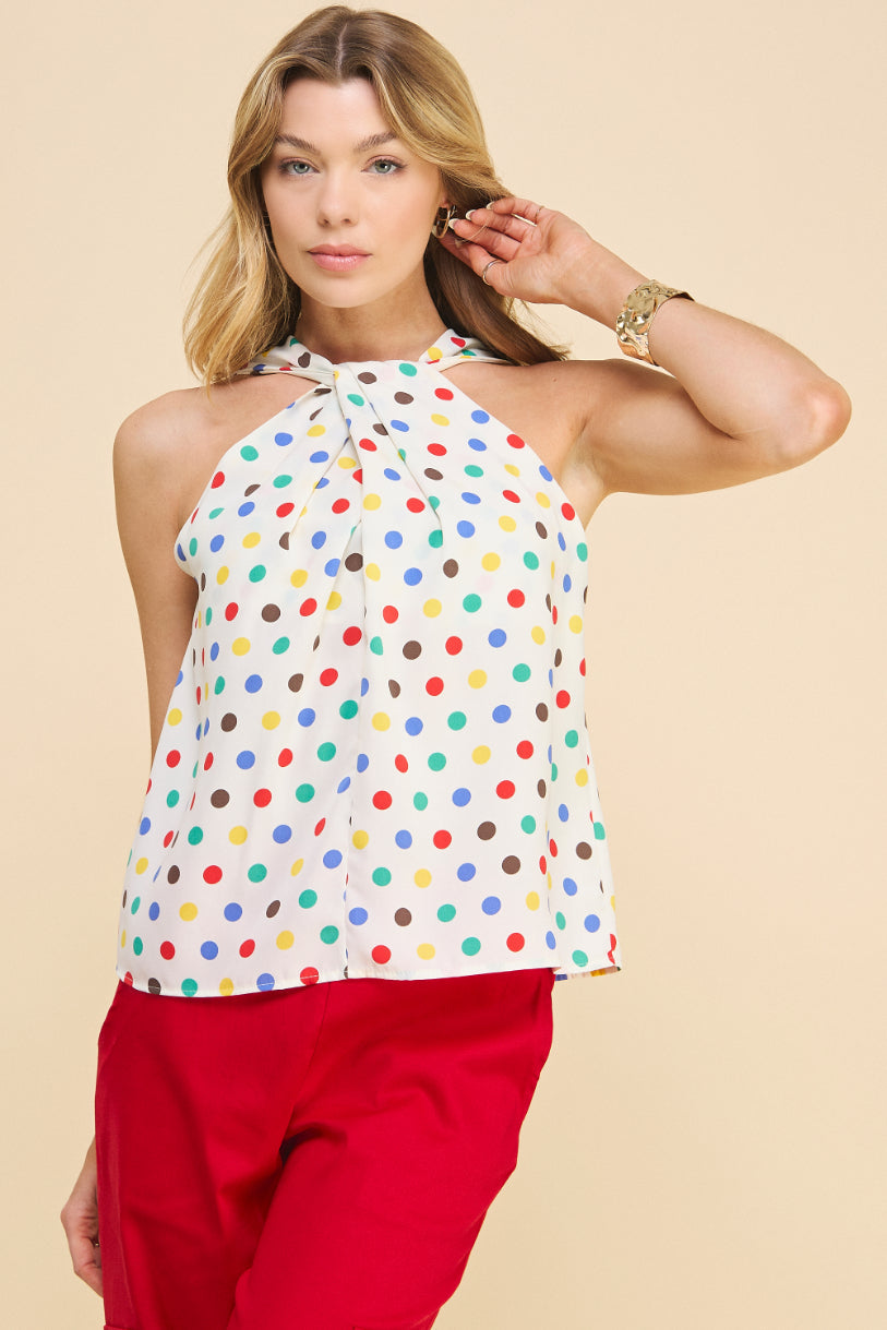 Sahar Crossover Halter Top