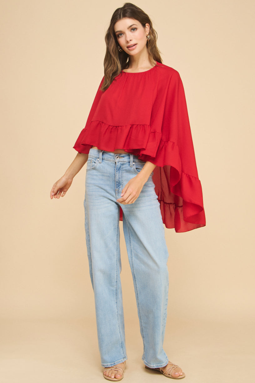 Ruffled Boho Top