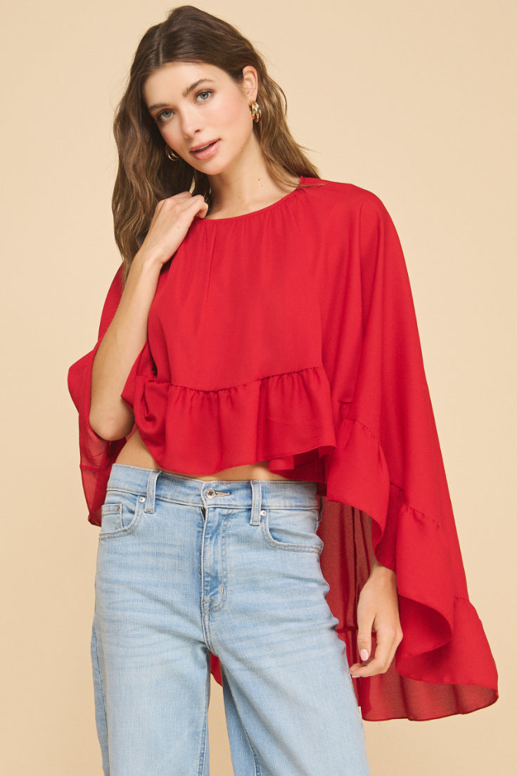 Ruffled Boho Top