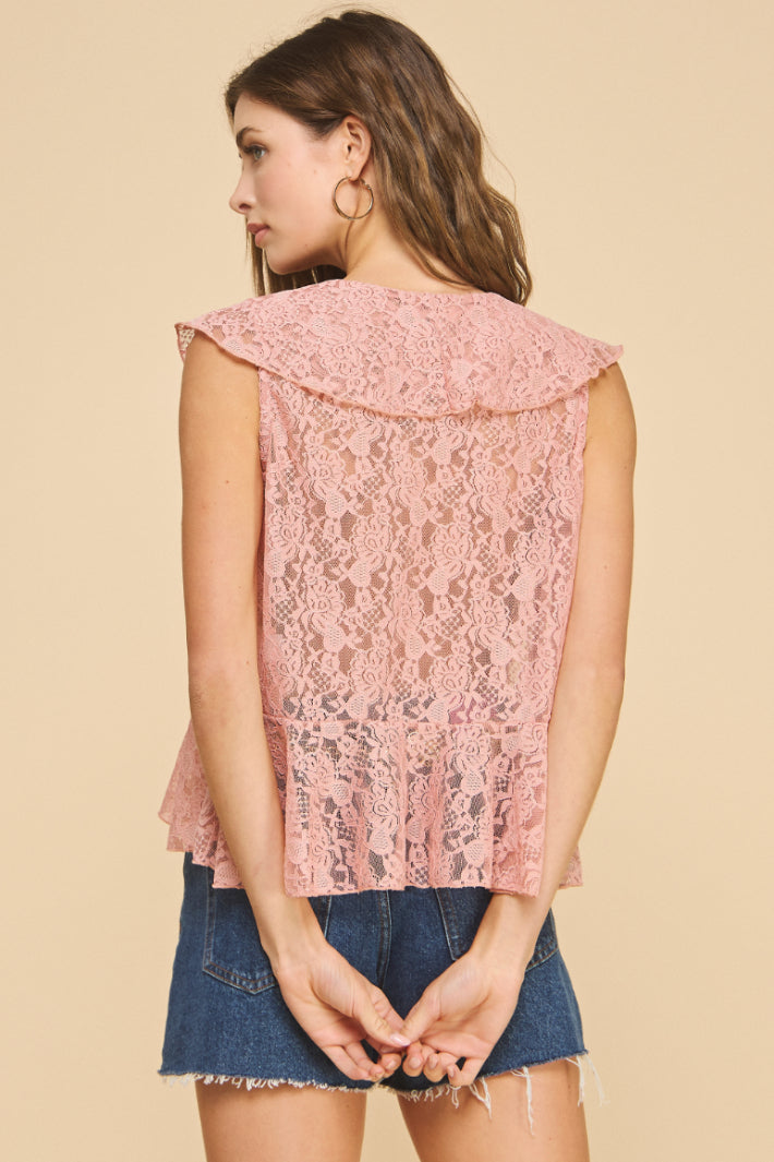 Ruffled Lace Top
