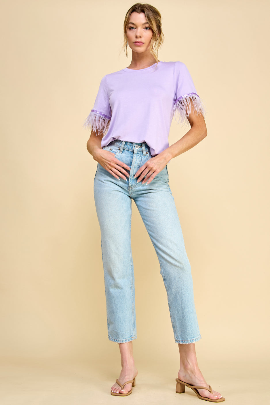 Sunflower Basic t-shirt with Feathers