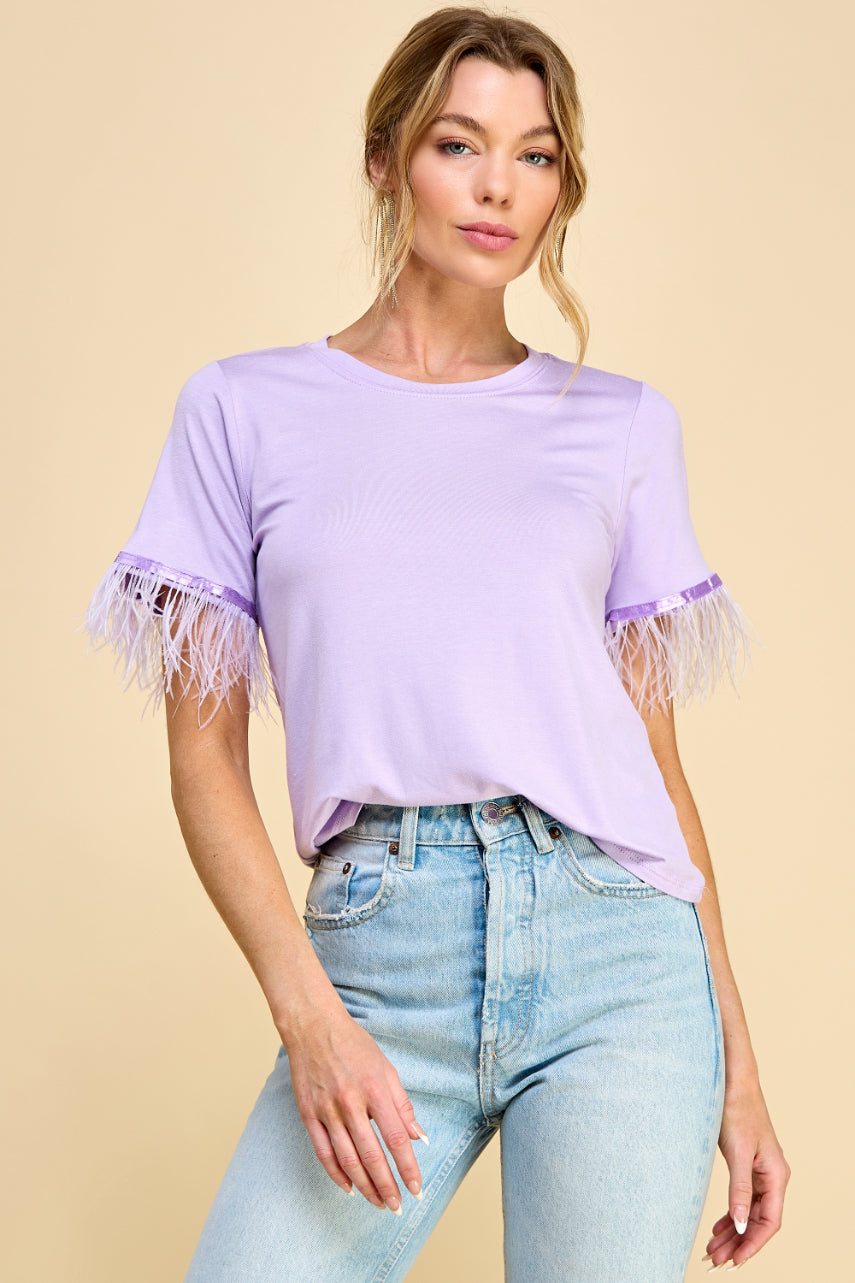 Sunflower Basic t-shirt with Feathers