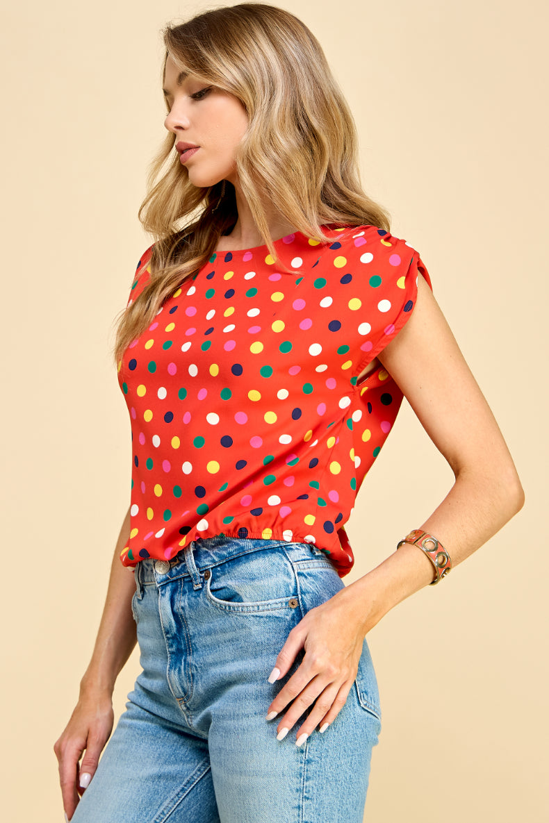Eos Polkadot Blouse