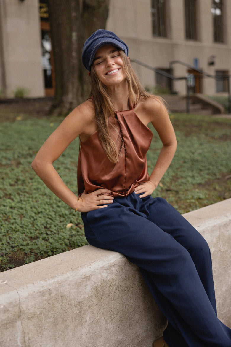 Sahar Crossover Halter Top