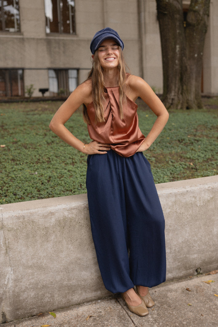 Sahar Crossover Halter Top