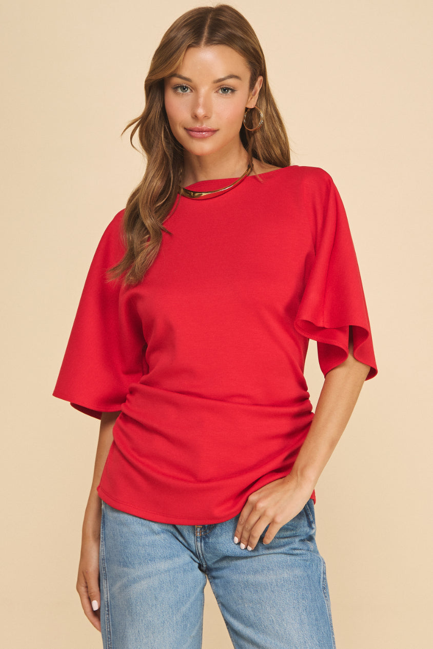 Elise Side Ruched Top