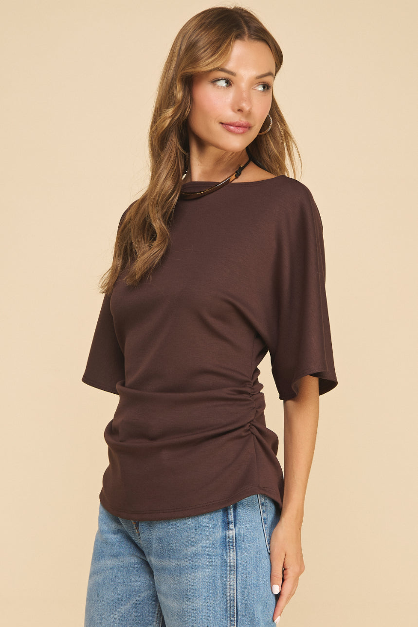 Elise Side Ruched Top