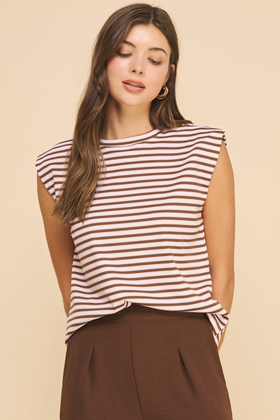Striped Blossom Top