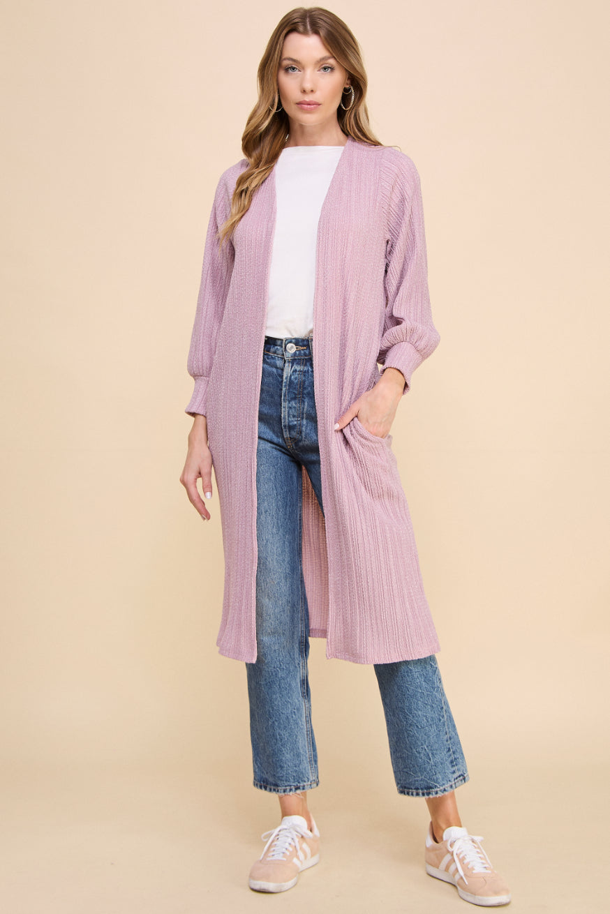 Macaron Pleated Cardigan