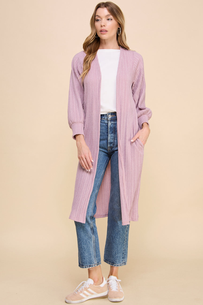 Macaron Pleated Cardigan