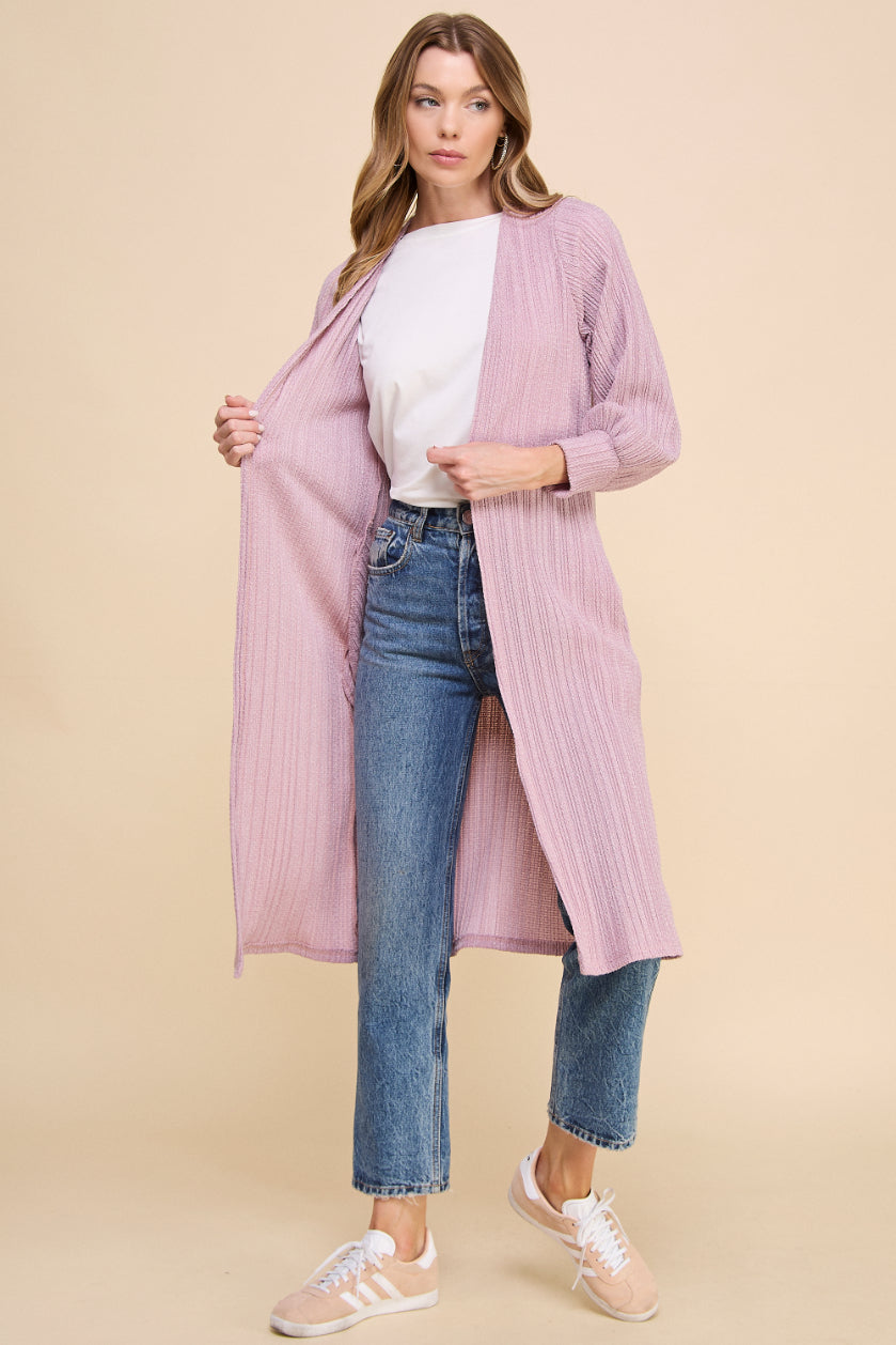 Macaron Pleated Cardigan