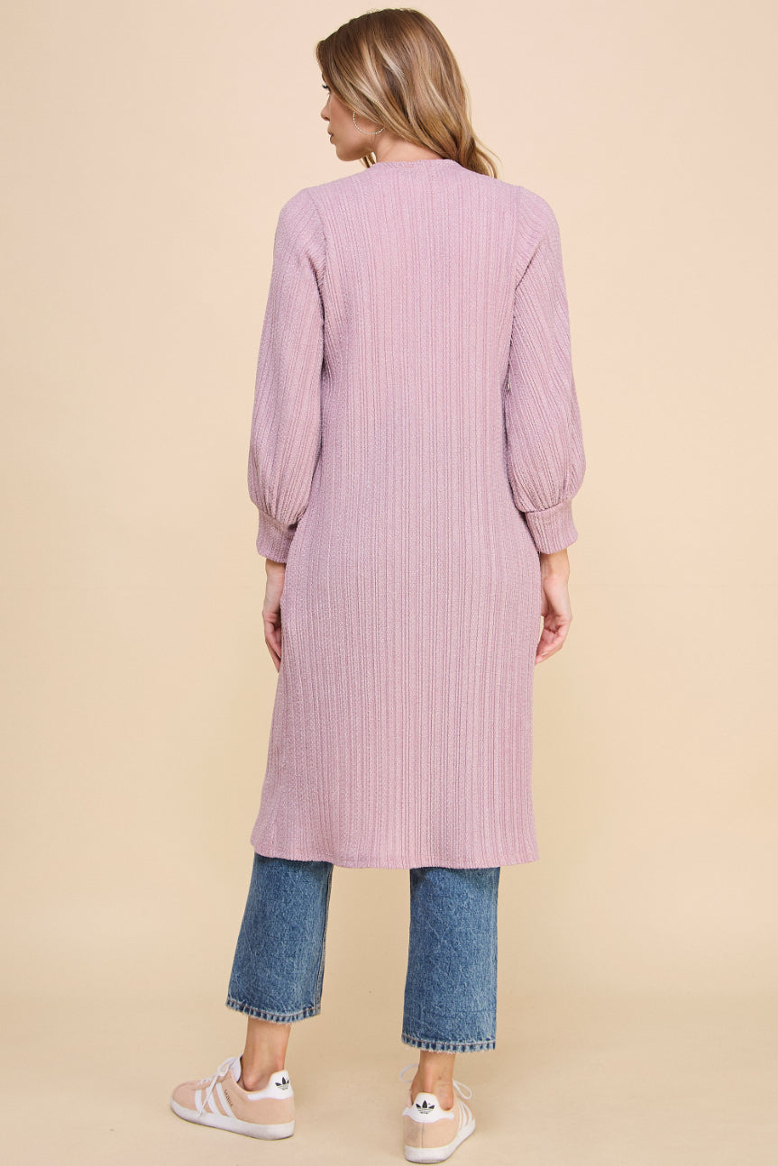 Macaron Pleated Cardigan