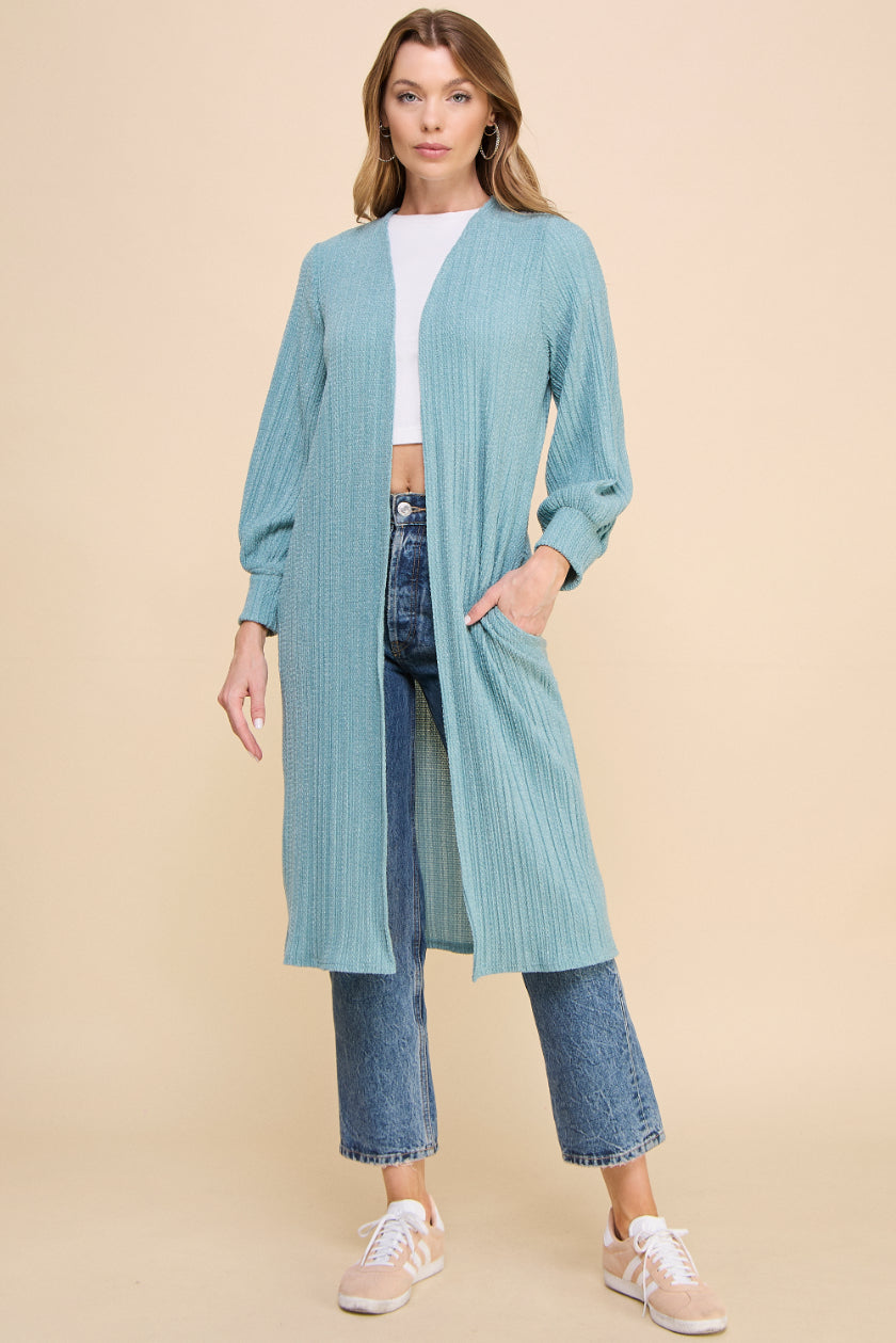 Macaron Pleated Cardigan