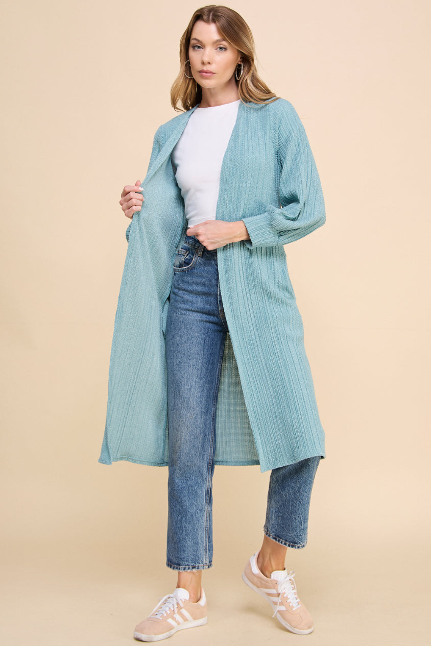 Macaron Pleated Cardigan