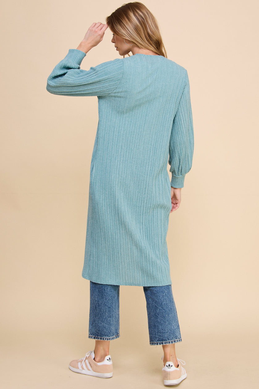 Macaron Pleated Cardigan