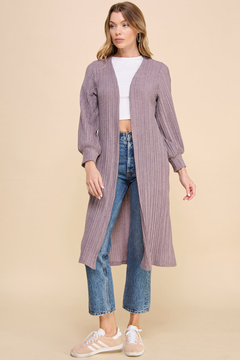 Macaron Pleated Cardigan