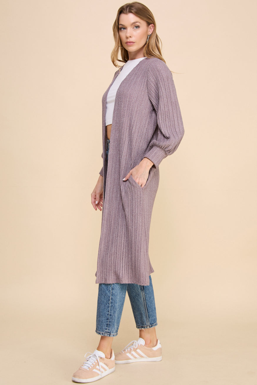 Macaron Pleated Cardigan