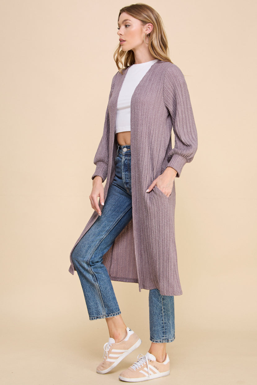 Macaron Pleated Cardigan