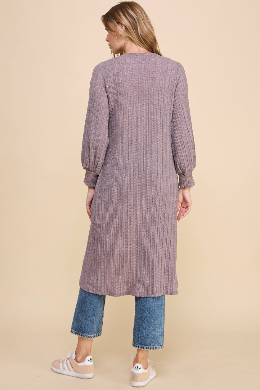 Macaron Pleated Cardigan