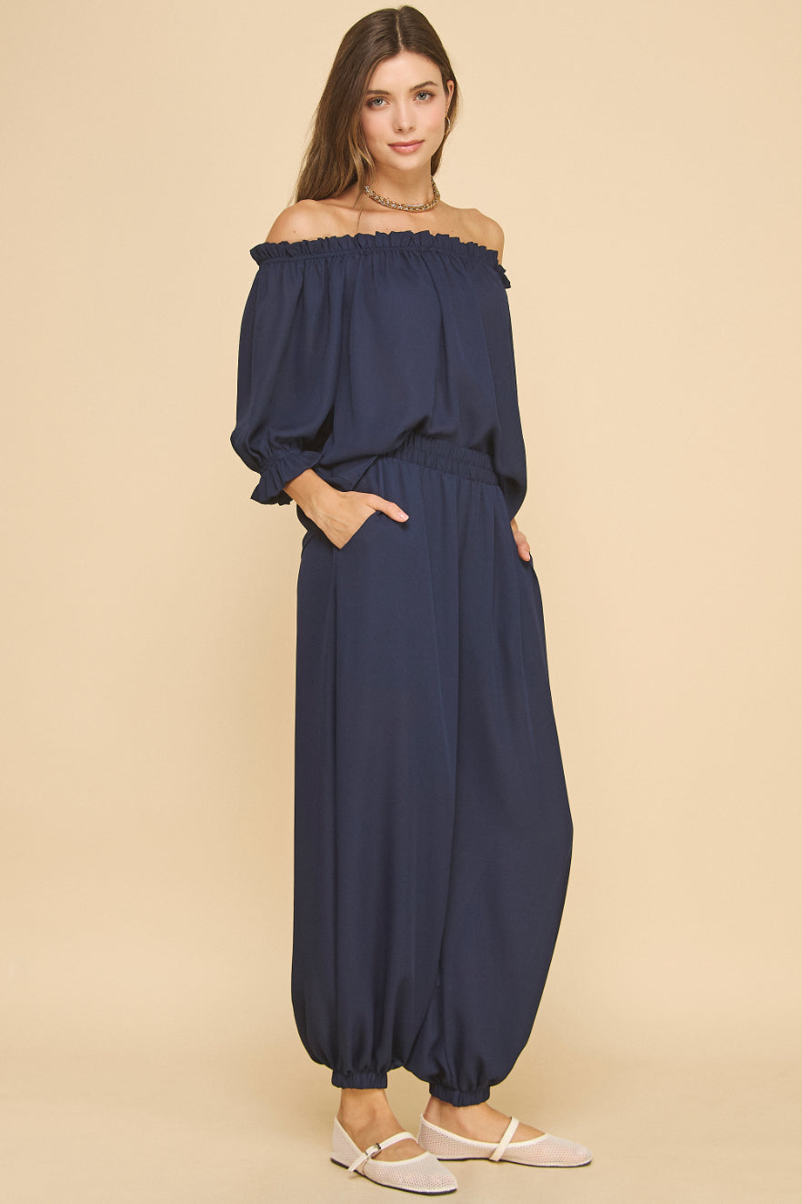 Off the shoulder Chiffon Top