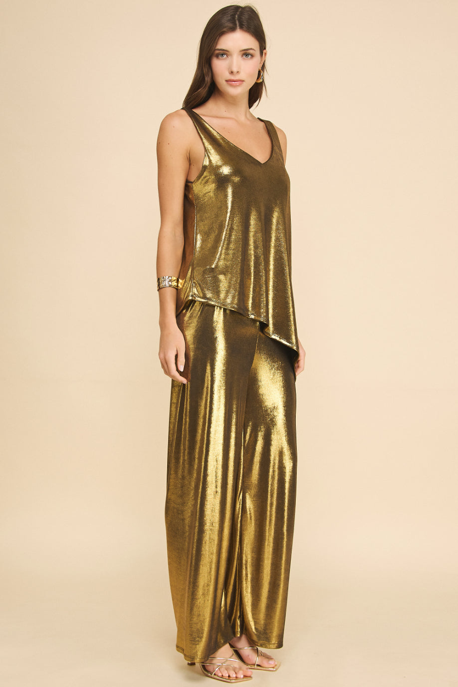 Metallic Harper Top
