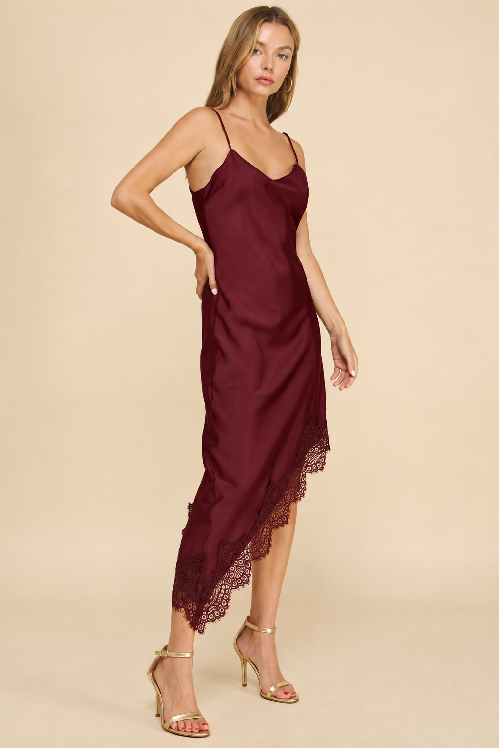 Solis Asymmetrical Slip Dress