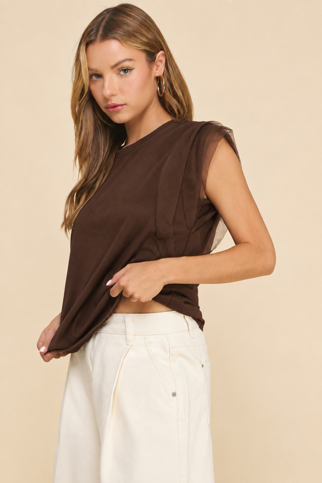 Halo Tulle Muscle Tee